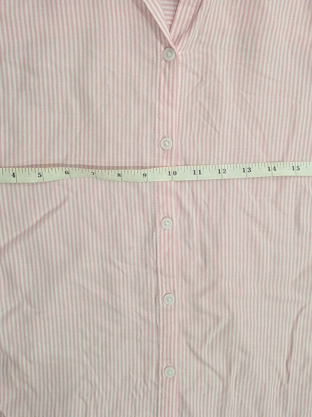 beachlunchlounge Pink and White Striped Button-Up Shirt - Picture 6 of 6